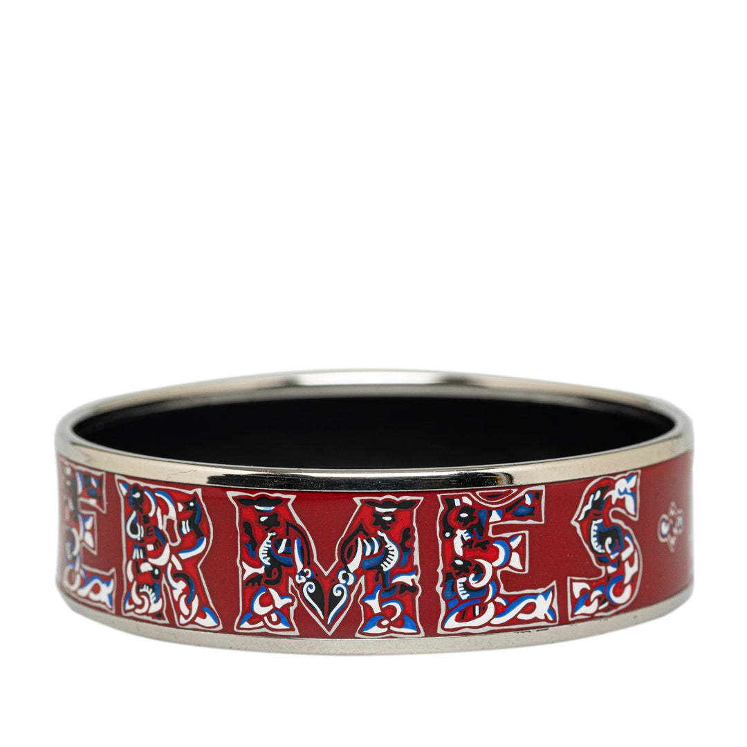 Top quality Hermes Alphabet Russe Wide Enamel Bangle Costume Bracelet