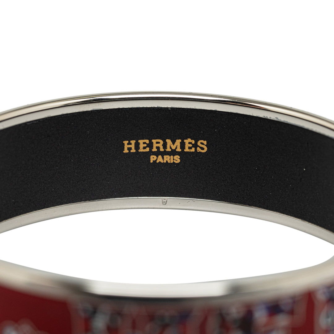 Top quality Hermes Alphabet Russe Wide Enamel Bangle Costume Bracelet