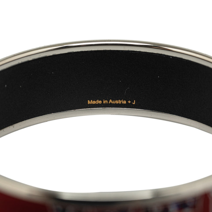 Top quality Hermes Alphabet Russe Wide Enamel Bangle Costume Bracelet