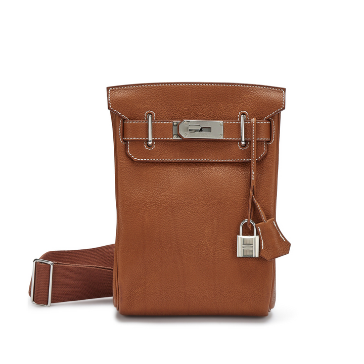Top quality Hermes Hac A Dos Fauve Barenia Faubourg Backpack Palladium Hardware