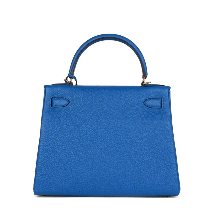 Hermes Kelly 28 Retourne Togo Bleu France Gold Hardware