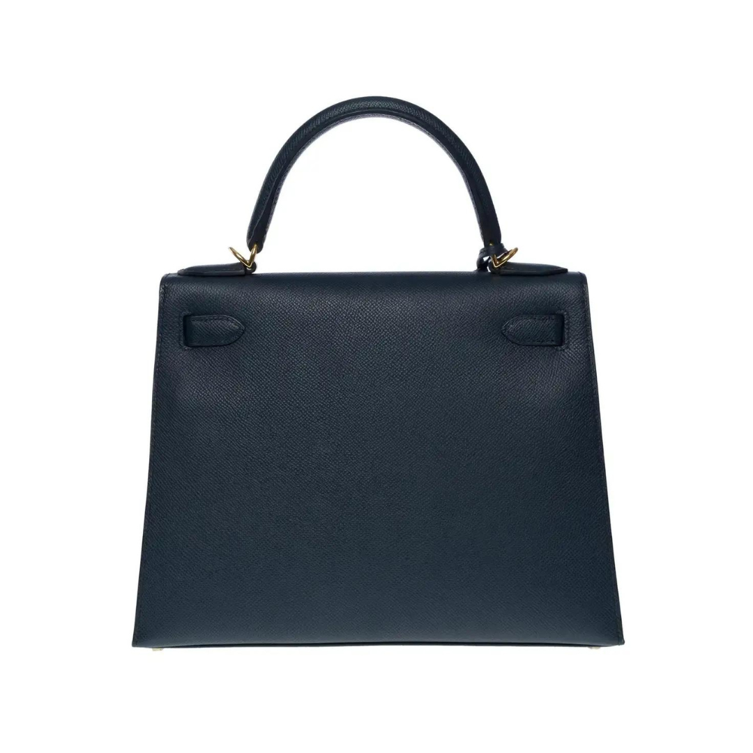 Top quality Hermes Kelly 25 Sellier Epsom Blue Indigo Gold Hardware