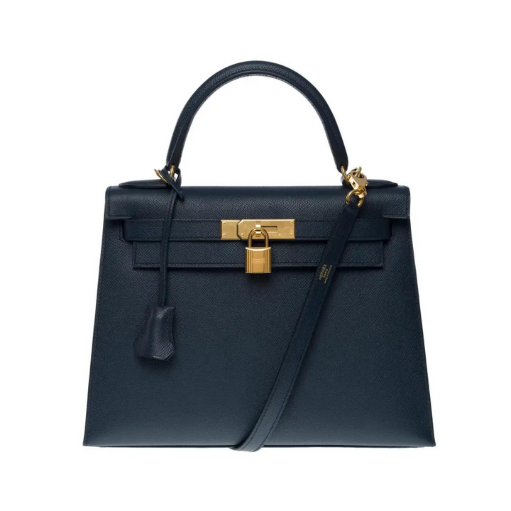 Top quality Hermes Kelly 25 Sellier Epsom Blue Indigo Gold Hardware