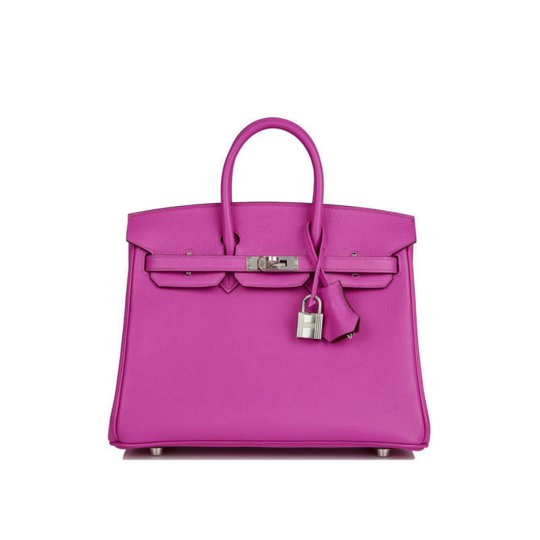 Top quality Hermes Birkin 25 Verso Magnolia / Capucine Novillo Leather