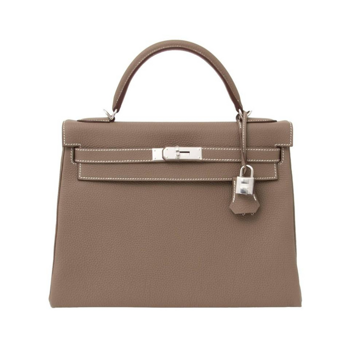 Hermes Kelly 32 Togo Calfskin Retourne 18 Etoupe