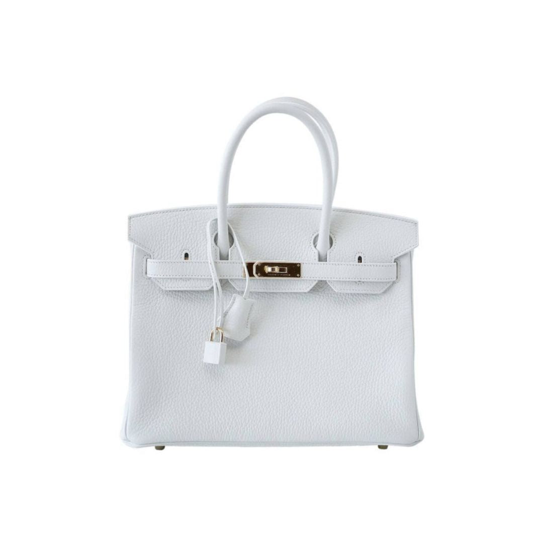 Top quality Hermes Birkin 30 White Togo Gold Hardware