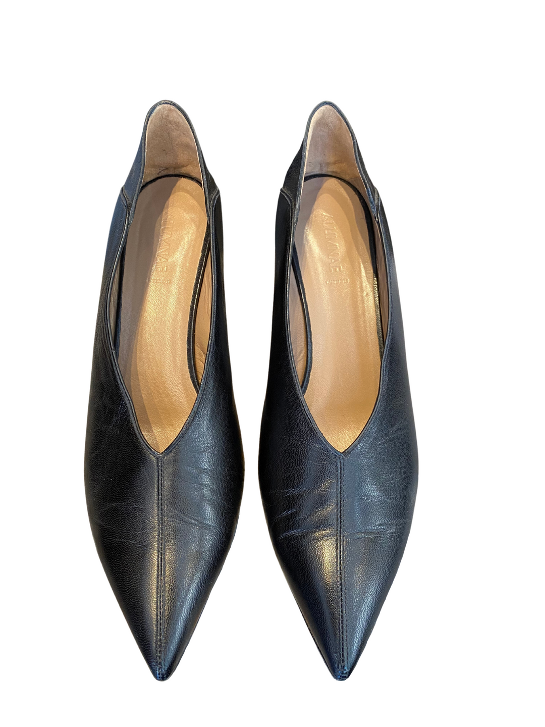 Alumnae Black Vamp Pointy Heels |US10|IT41|