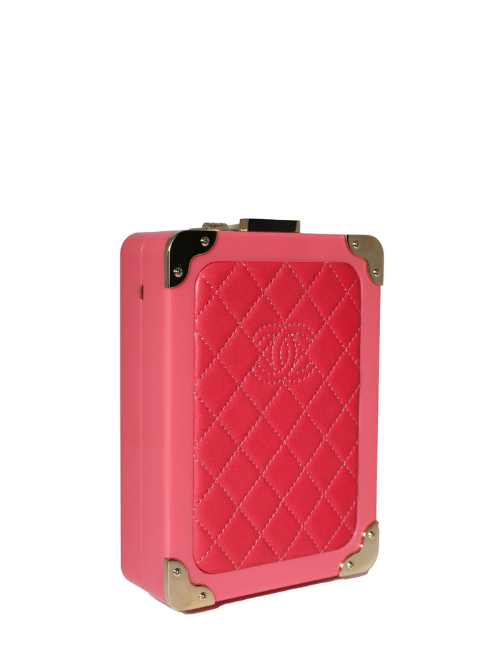 Chanel 2016 SS Trolley Pink Minaudiere
