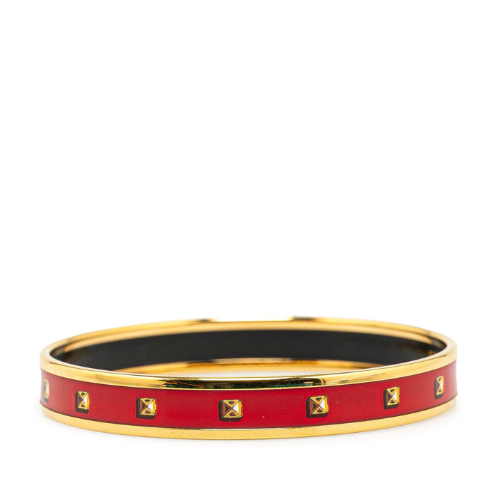 Top quality Hermes Narrow Medor Print Enamel Bangle 65 Costume Bracelet