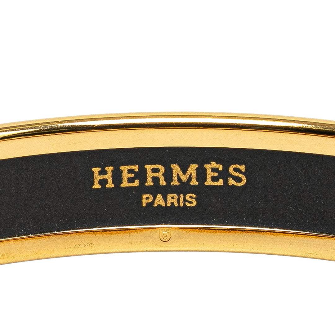 Top quality Hermes Narrow Medor Print Enamel Bangle 65 Costume Bracelet