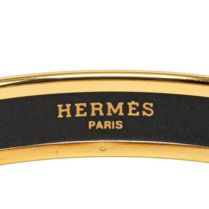 Top quality Hermes Narrow Medor Print Enamel Bangle 65 Costume Bracelet