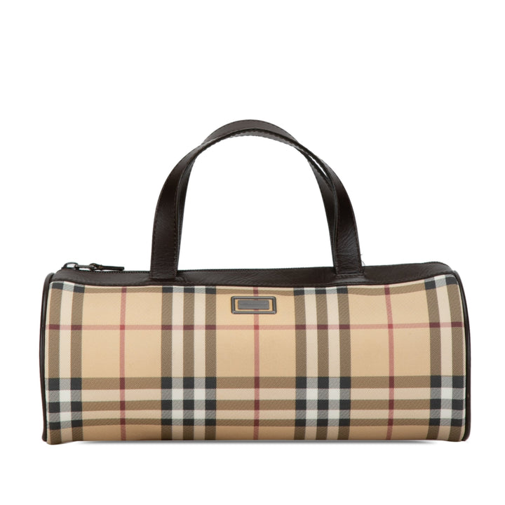 BURBERRY House Check Barrell Handbag