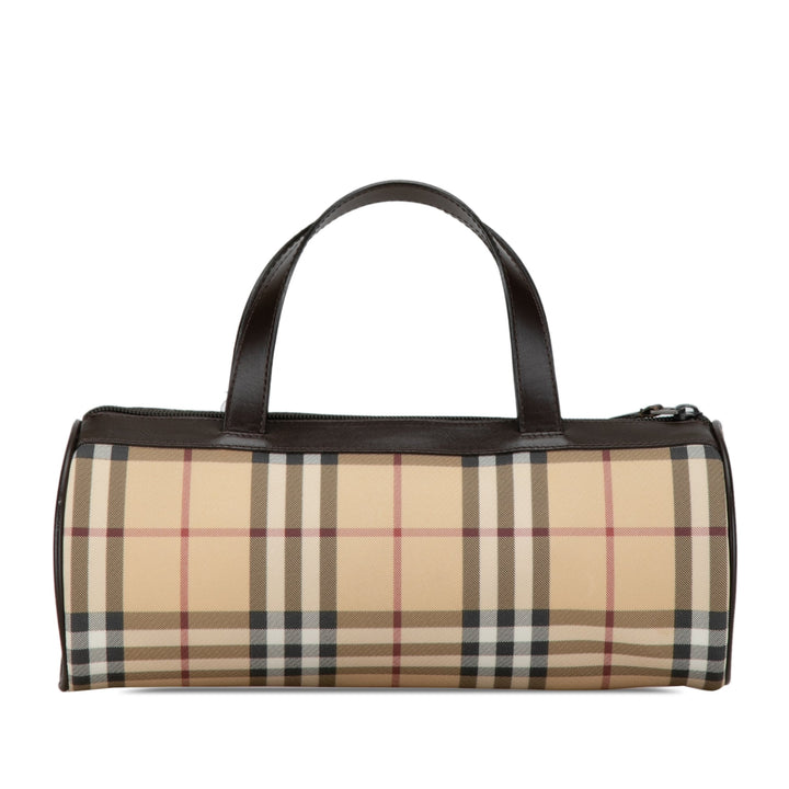 BURBERRY House Check Barrell Handbag