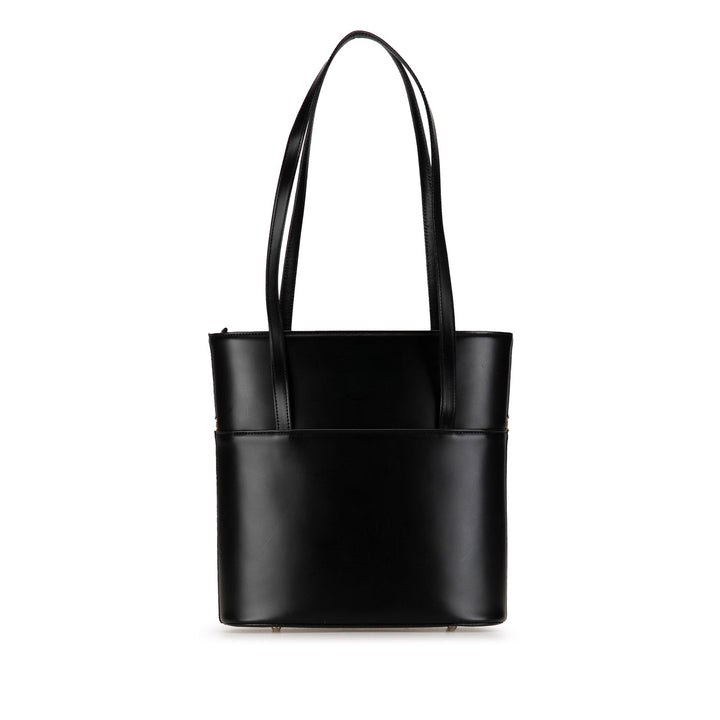 BURBERRY House Check Trimmed Leather Shoulder Bag