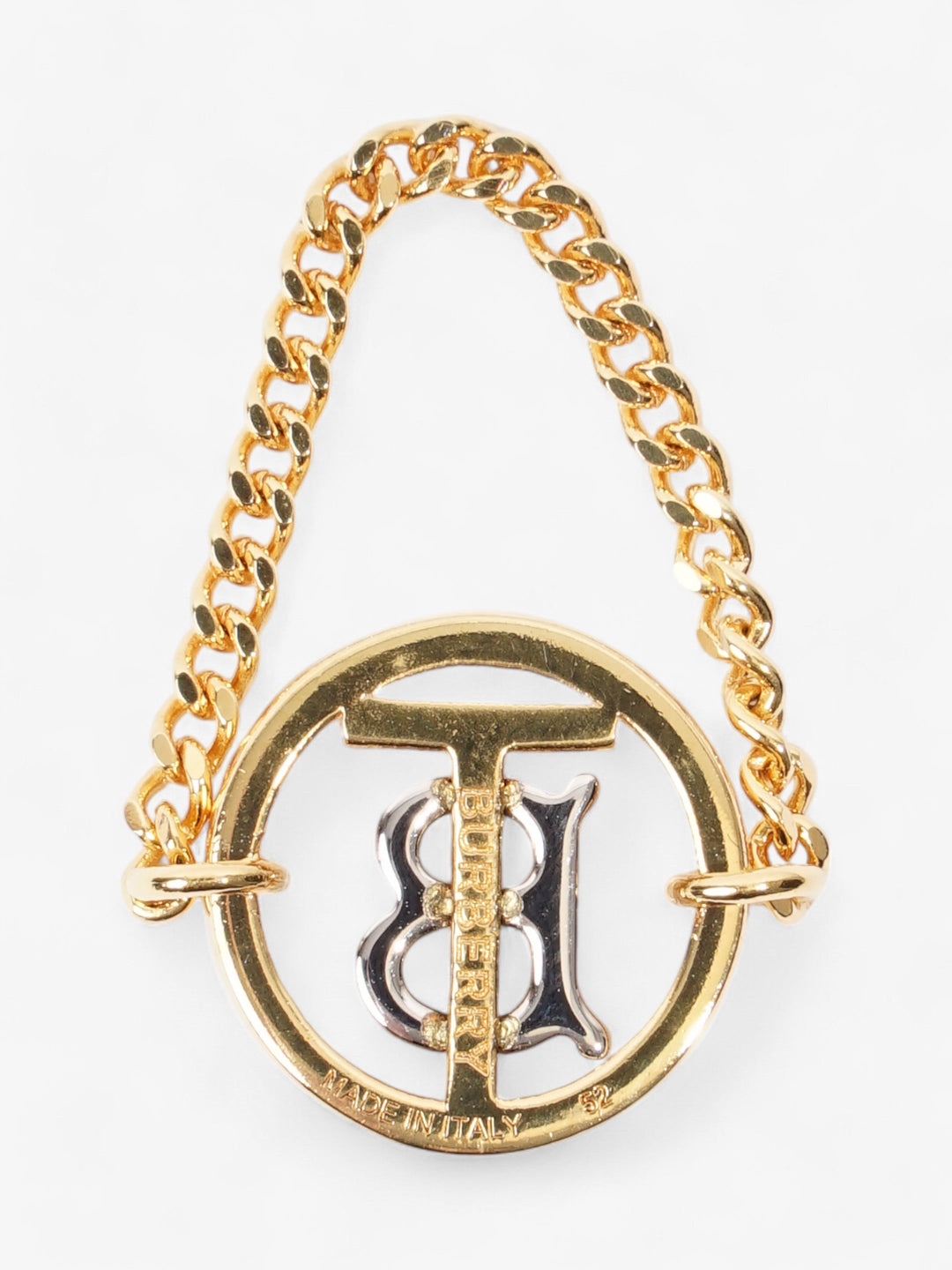 Burberry Mini TB Chain Ring Light Gold / Palladium Base Metal Medium (Circumference - 52mm)