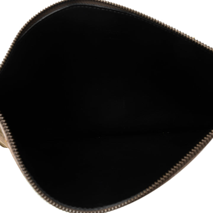 BURBERRY Suede Camouflage Patchwork Clutch Clutch Bag