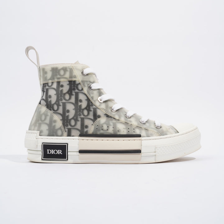Christian Dior B23 Hightops White / Black Oblique Rubber EU 37.5 UK 4.5