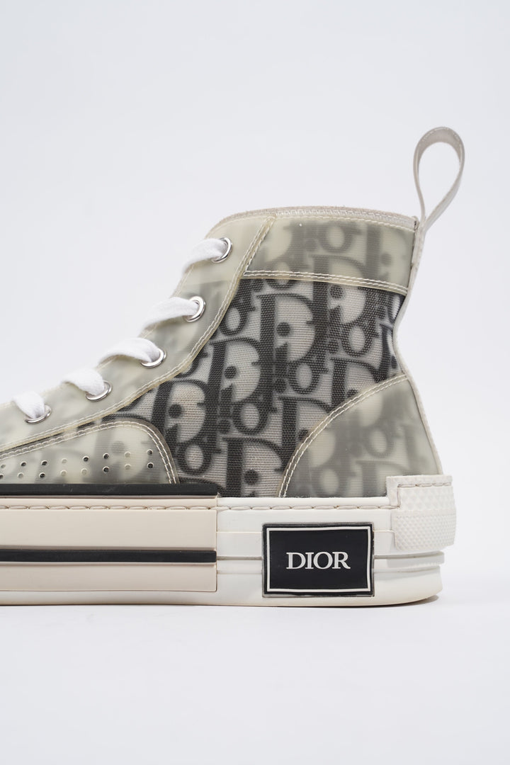 Christian Dior B23 Hightops White / Black Oblique Rubber EU 37.5 UK 4.5