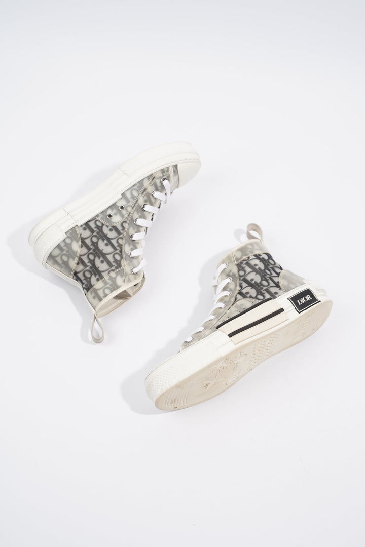 Christian Dior B23 Hightops White / Black Oblique Rubber EU 37.5 UK 4.5