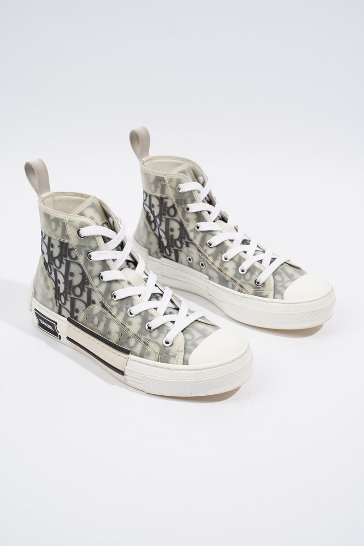 Christian Dior B23 Hightops White / Black Oblique Rubber EU 37.5 UK 4.5