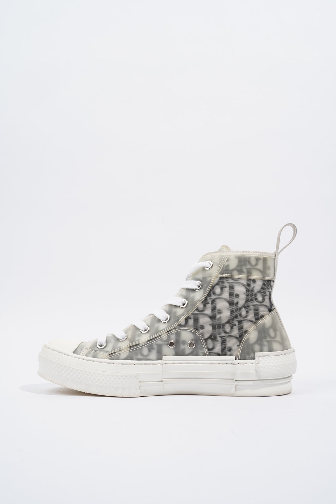Christian Dior B23 Hightops White / Black Oblique Rubber EU 37.5 UK 4.5