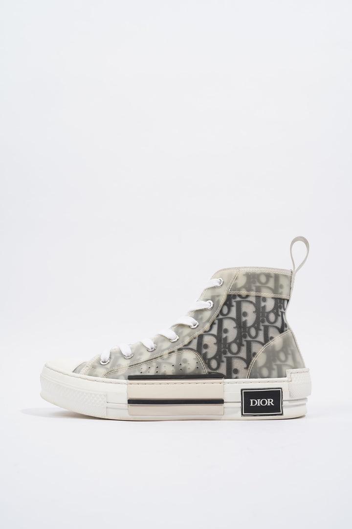 Christian Dior B23 Hightops White / Black Oblique Rubber EU 37.5 UK 4.5