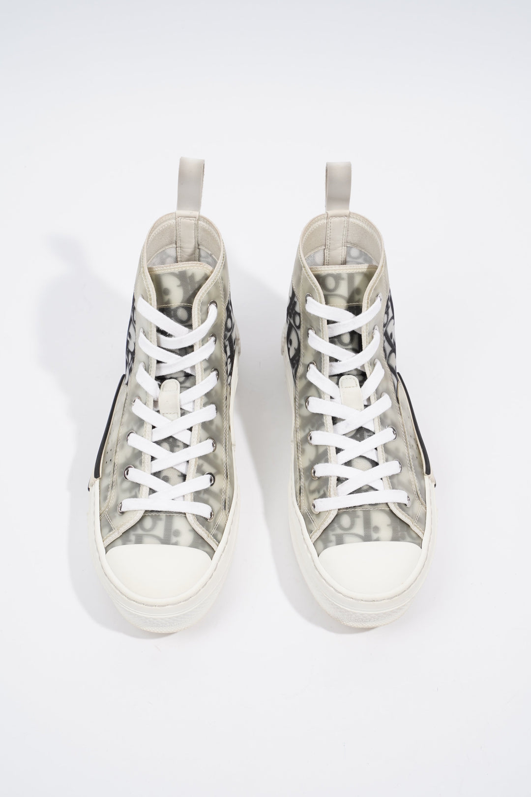 Christian Dior B23 Hightops White / Black Oblique Rubber EU 37.5 UK 4.5