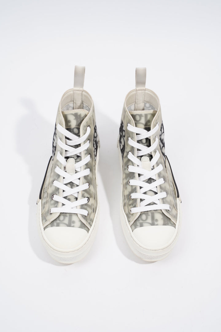 Christian Dior B23 Hightops White / Black Oblique Rubber EU 37.5 UK 4.5