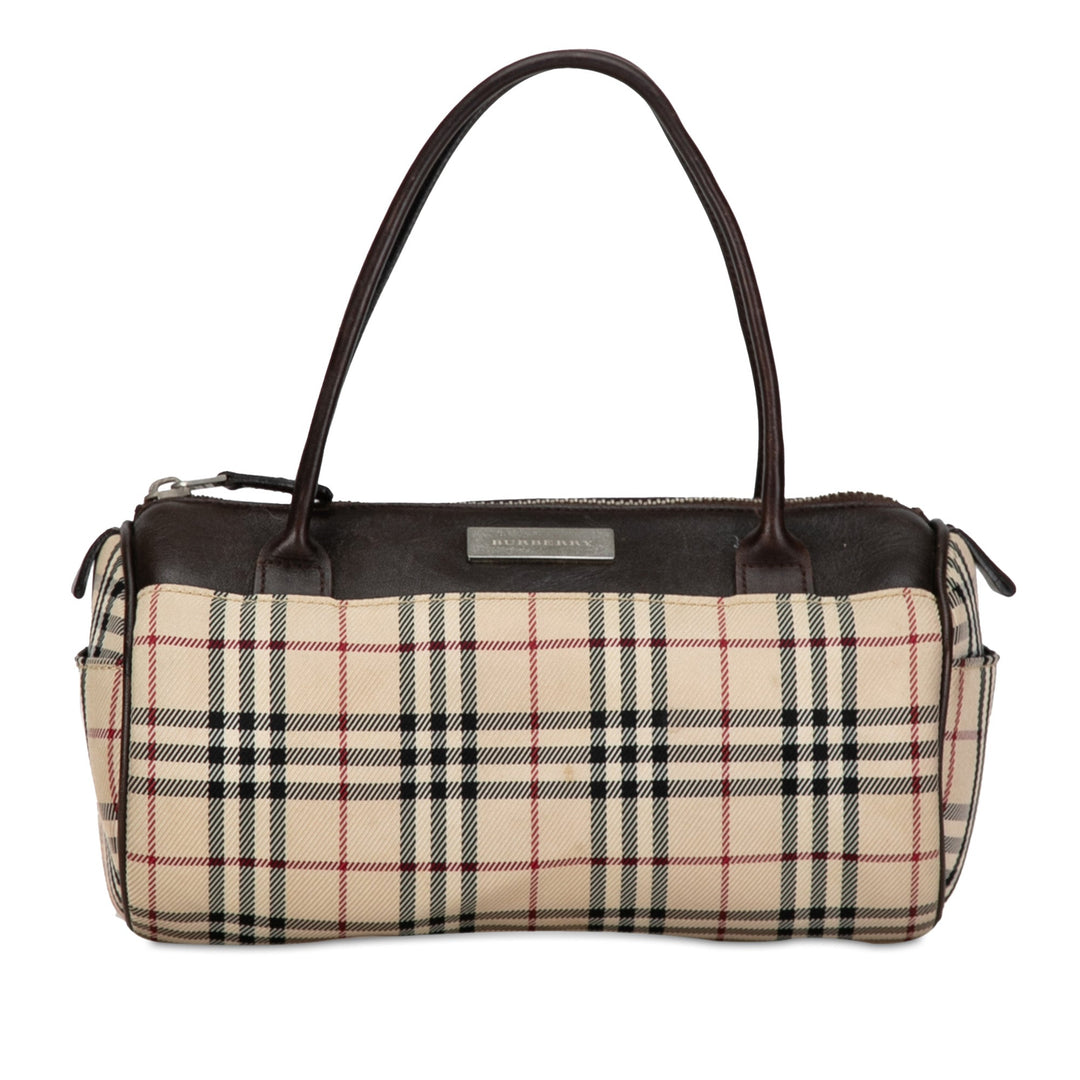 BURBERRY House Check Canvas Handbag