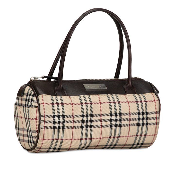 BURBERRY House Check Canvas Handbag