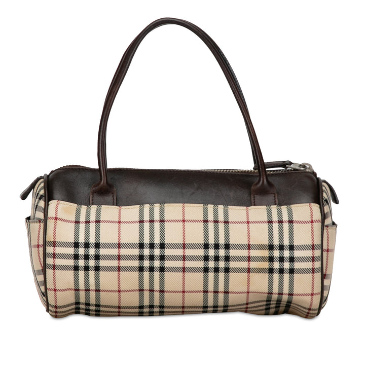 BURBERRY House Check Canvas Handbag