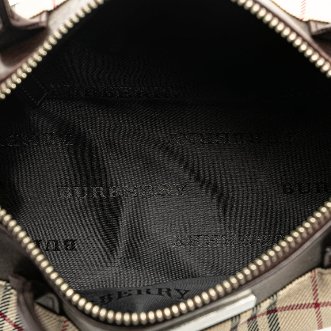 BURBERRY House Check Canvas Handbag