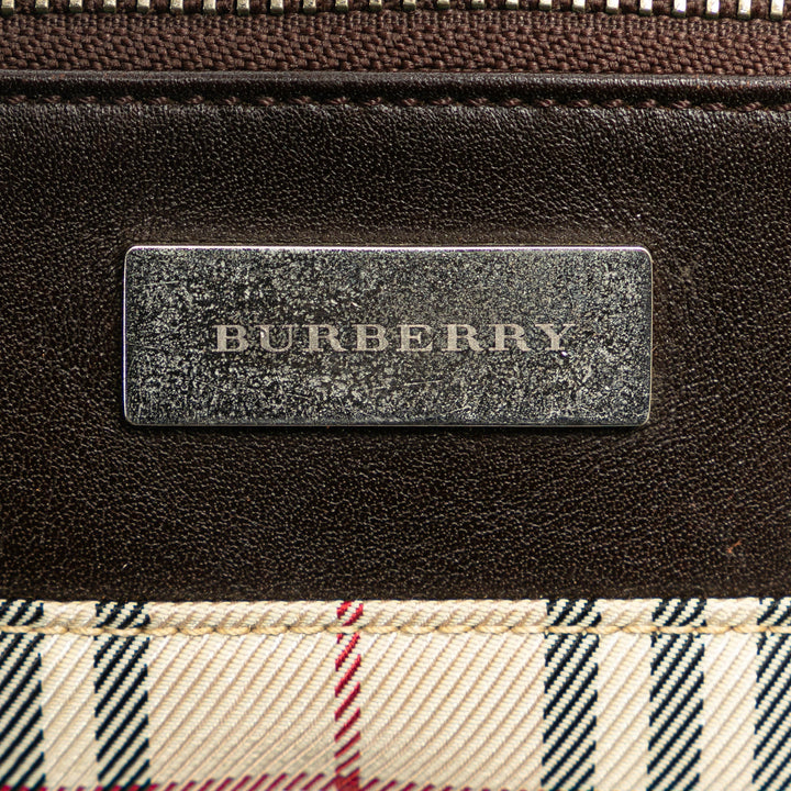 BURBERRY House Check Canvas Handbag