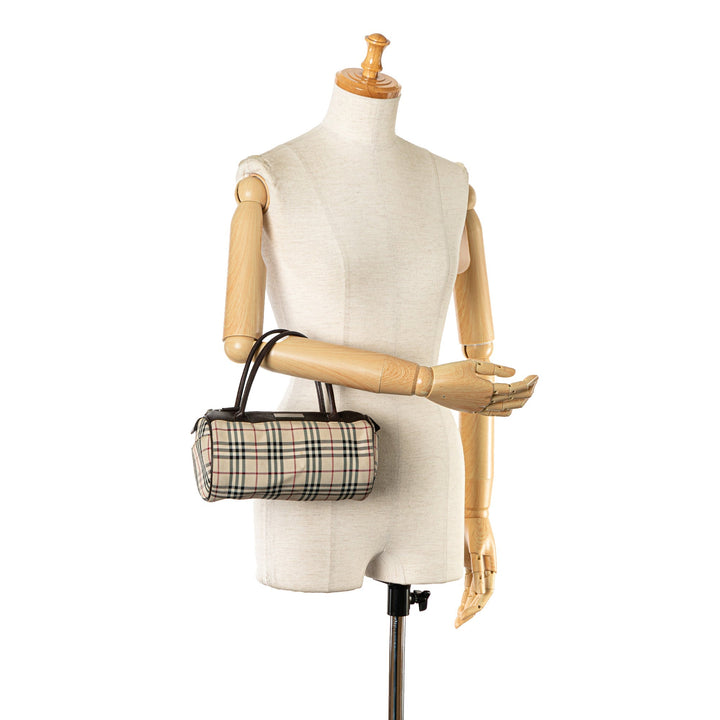 BURBERRY House Check Canvas Handbag