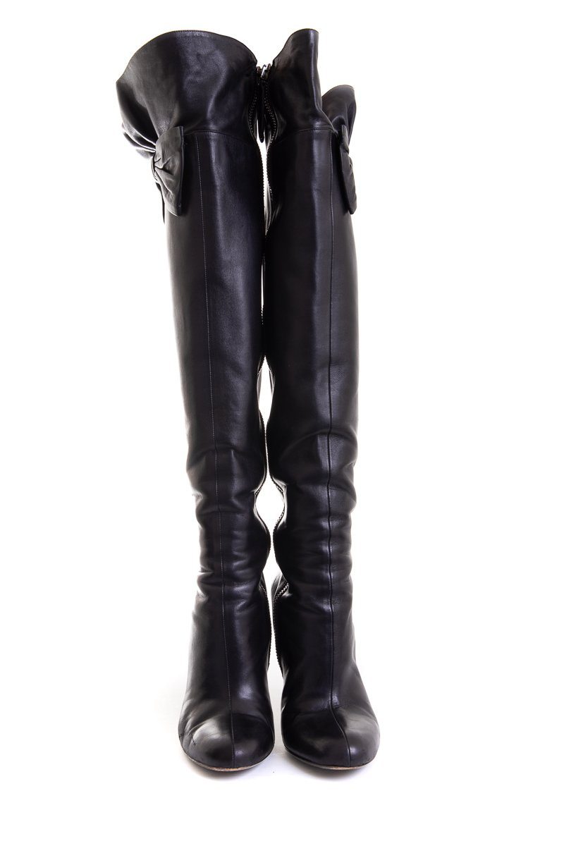 Valentino Black Over-The-Knee Boots SZ 41