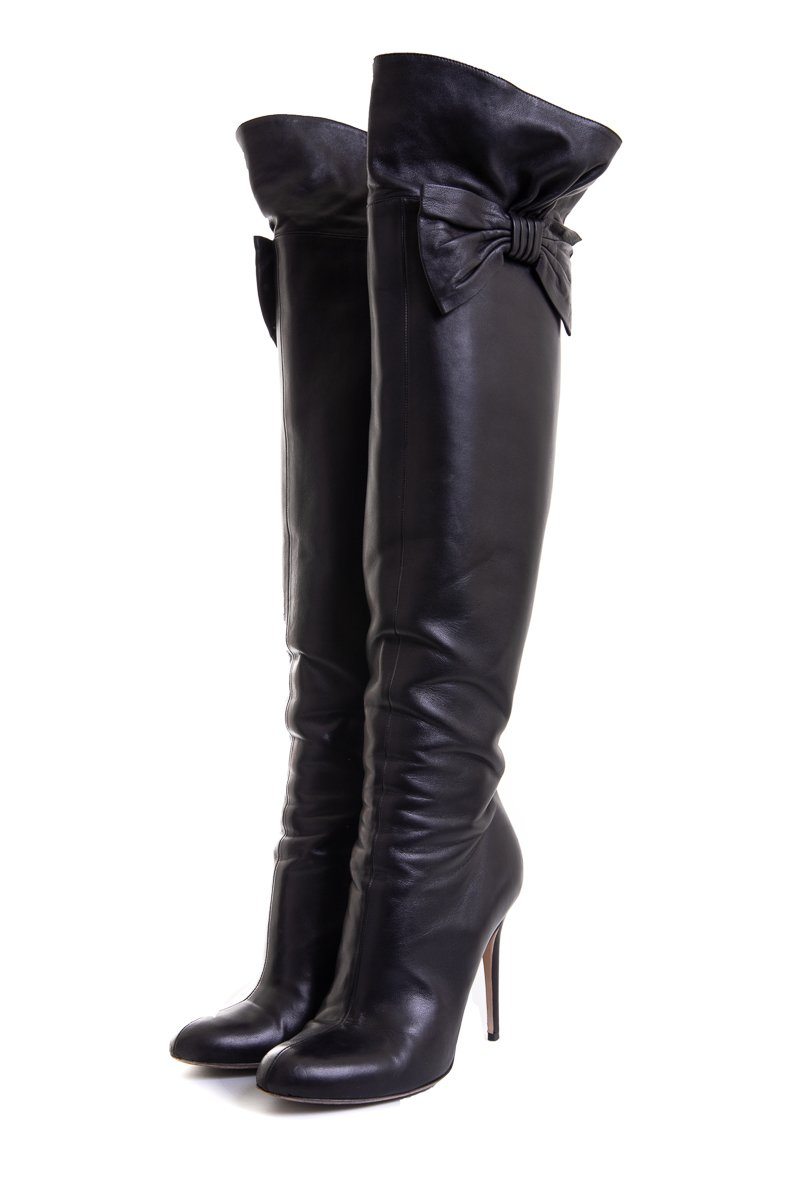 Valentino Black Over-The-Knee Boots SZ 41