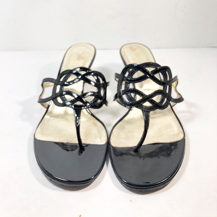 VALENTINO Black Patent Leather Heels Size 36 1/2