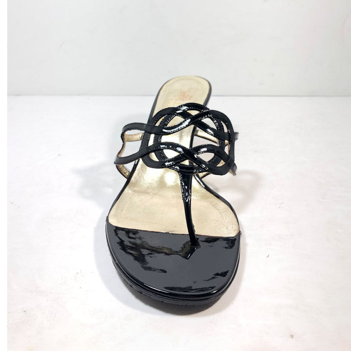 VALENTINO Black Patent Leather Heels Size 36 1/2
