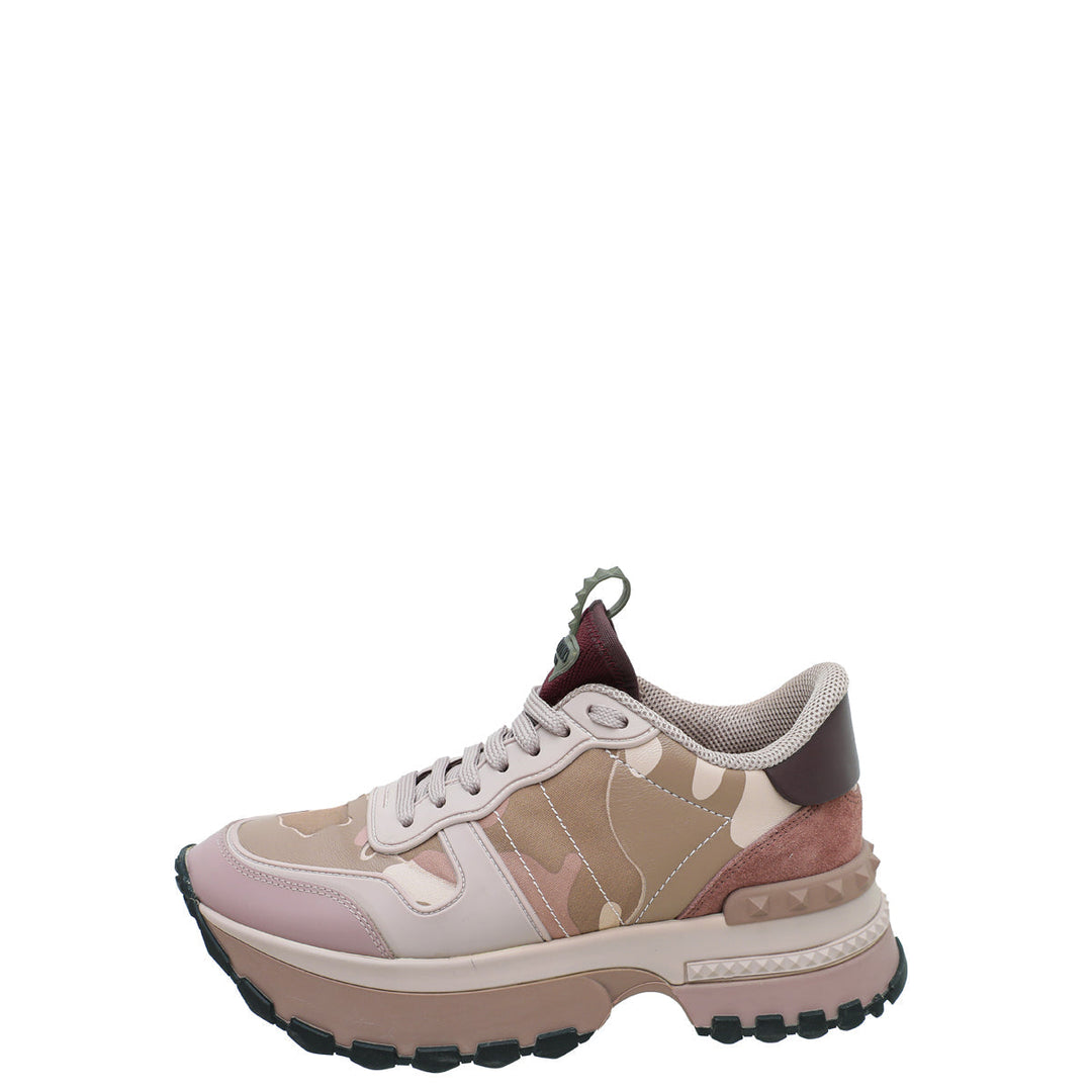 Valentino Bicolor Camo Rockrunner Platform Sneakers 38.5