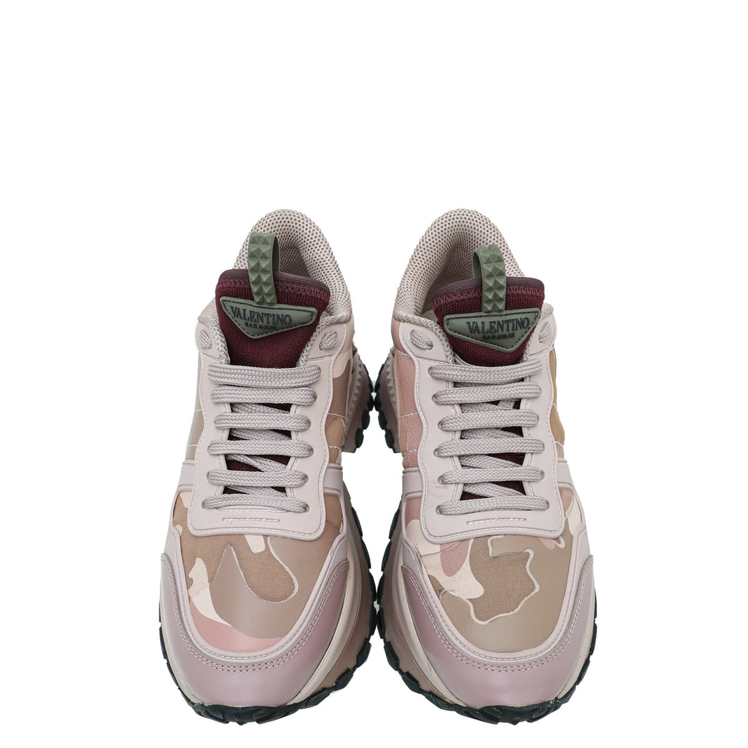 Valentino Bicolor Camo Rockrunner Platform Sneakers 38.5
