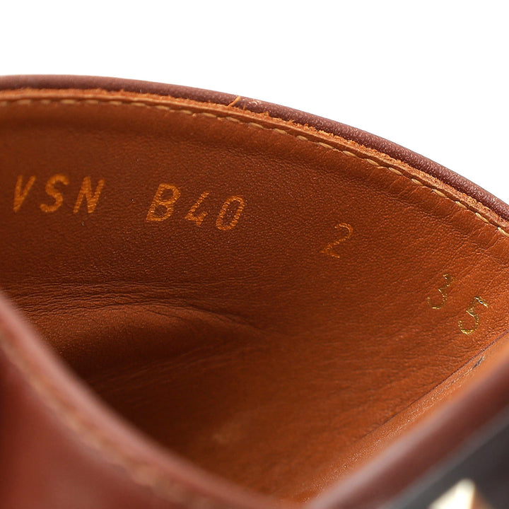 Valentino Brown Rockstud Soul Slide Sandal 35