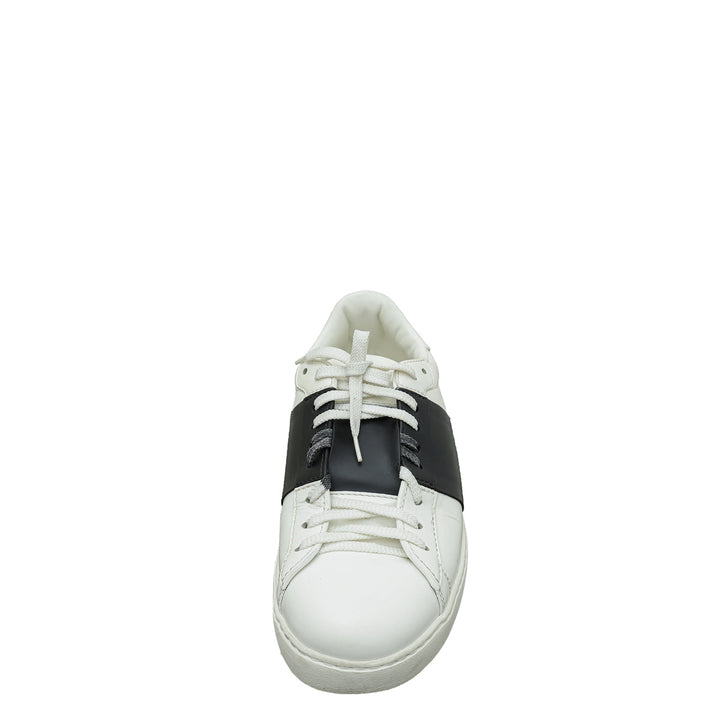 Valentino Bicolor Rockstud Open Stripe Sneaker 42