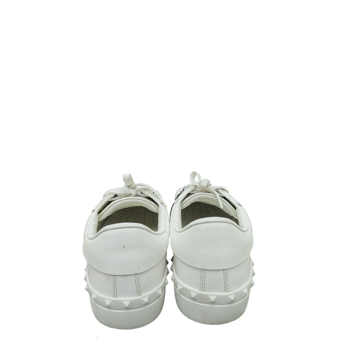 Valentino Bicolor Rockstud Open Stripe Sneaker 42
