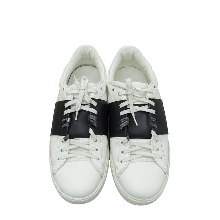 Valentino Bicolor Rockstud Open Stripe Sneaker 42