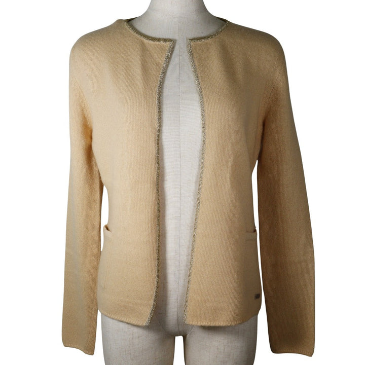 Top Quality Chanel Piping Cardigan Cashmere/Polyester