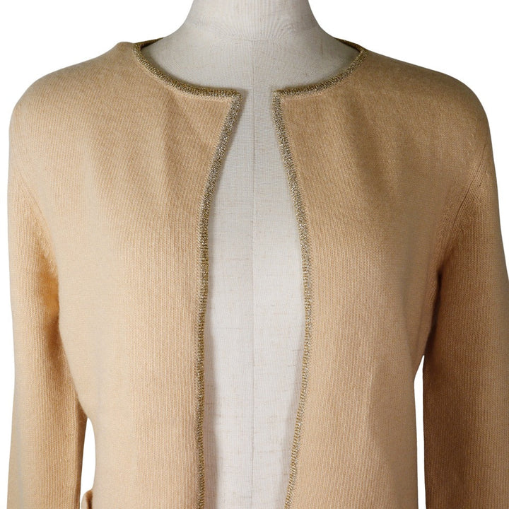 Top Quality Chanel Piping Cardigan Cashmere/Polyester