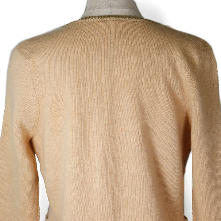 Top Quality Chanel Piping Cardigan Cashmere/Polyester