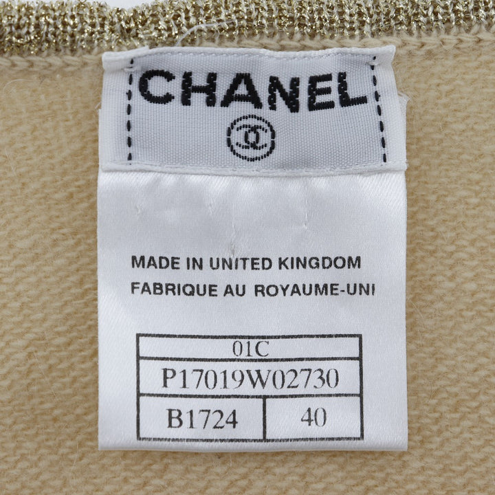 Top Quality Chanel Piping Cardigan Cashmere/Polyester