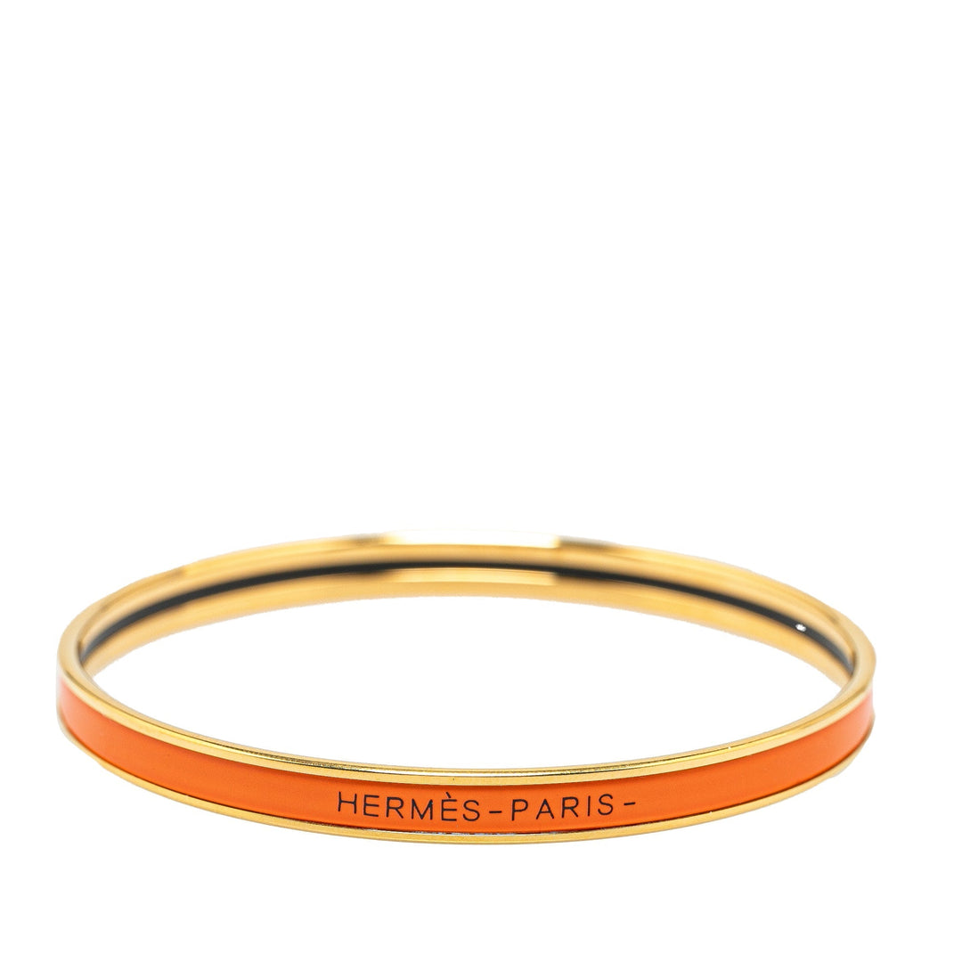 Top quality Hermes Extra Narrow Uni Enamel Bangle 70 Costume Bracelet