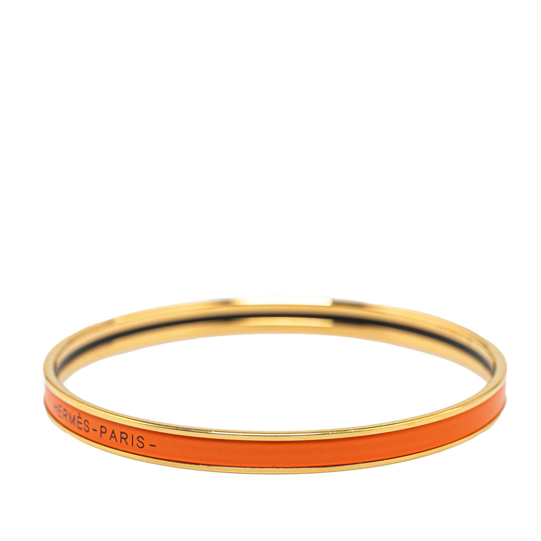 Top quality Hermes Extra Narrow Uni Enamel Bangle 70 Costume Bracelet